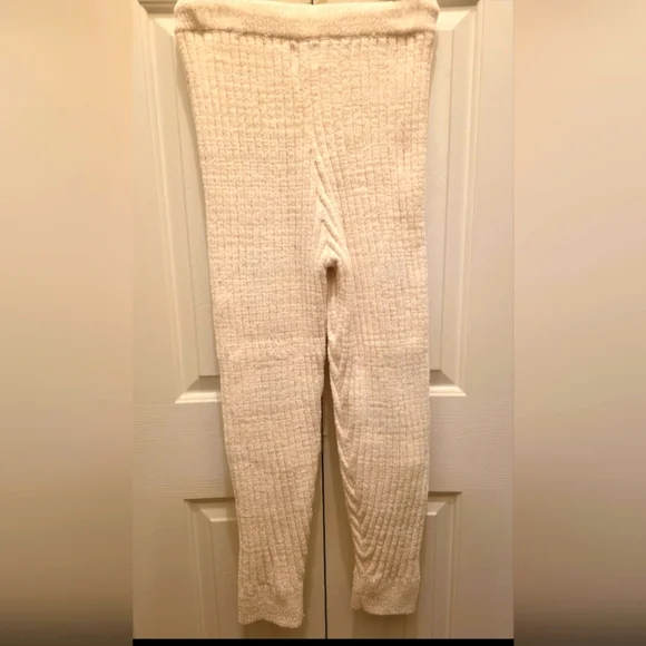 Princess Polly Sarah Pants Beige Ribbed Knit Joggers- Size Med/Large -NWT 👑 - Picture 3 of 6